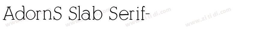AdornS Slab Serif字体转换